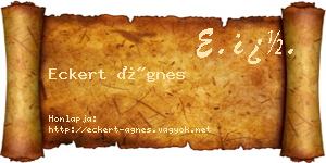 Eckert Ágnes névjegykártya